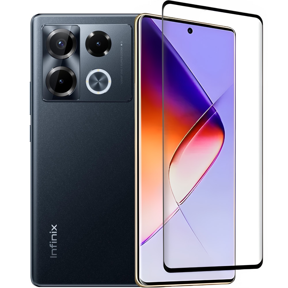 Folie protectie, XGSM, Sticla Temperata, Pentru Infinix Note 40 Pro Plus, 0.3 mm, 9H, Negru