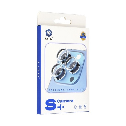 Protectie Sticla Lito Camera Individuala Compatibila Cu iPhone 17 Pro, Rama Metal, Aplicator Inclus, Silver