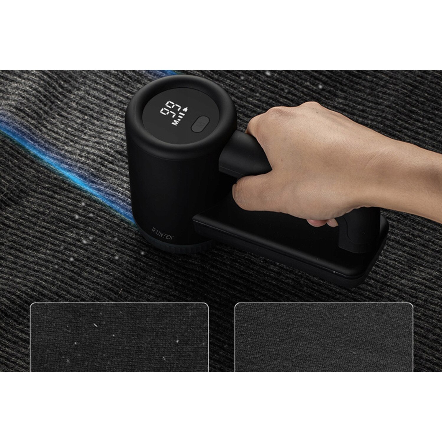 Aparat de curatat scame electric, cu afisaj LCD, 3 trepte de viteza, USB-C, 2000mAh, 5W