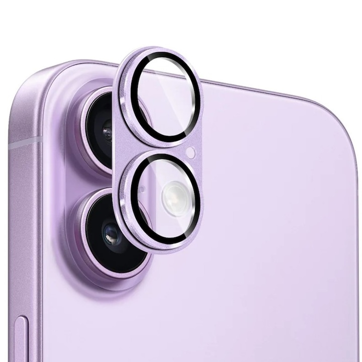 Folie Camera pentru iPhone 17, Protectie din Sticla, Mov