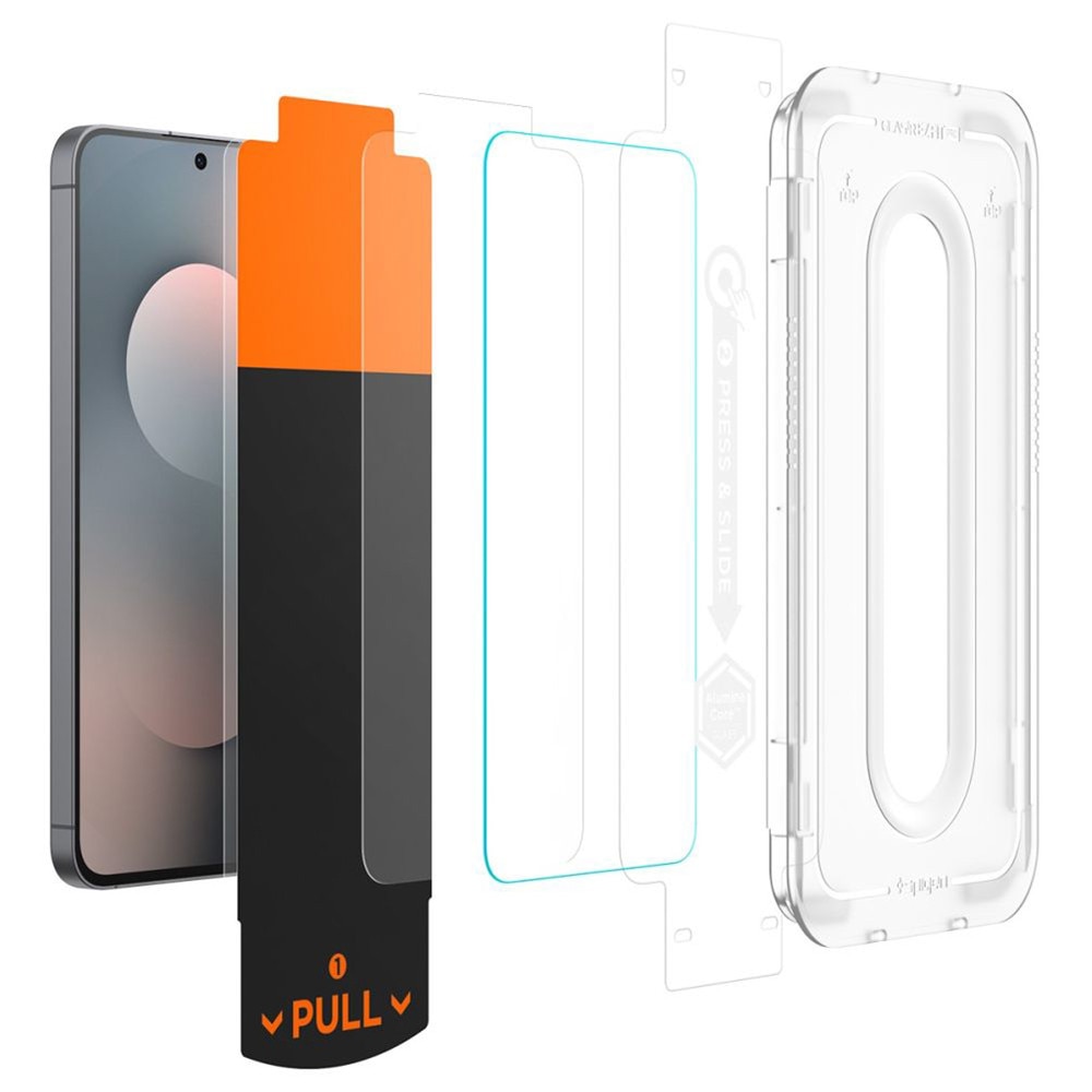 Folie pentru Samsung Galaxy S25 FE (set 2) - Spigen Glas.tR EZ FIT Pro HD - Clear