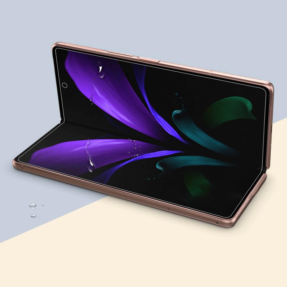 Folie de Protectie Ecran Principal pentru Samsung Galaxy Z Fold5 5G / Z Fold 5 5G, Silicon Hydrogel Regenerabil, Flexible Hydro-Crystal, Optim Solution, Full Glue, Instalare usoara