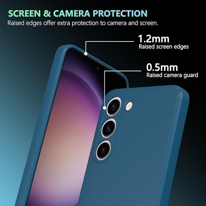 Husa pentru Samsung Galaxy S25, silicon lichid, Calitate Premium, Interior din Microfibra, Protectie Sporita, Antisoc-Gri albastrui