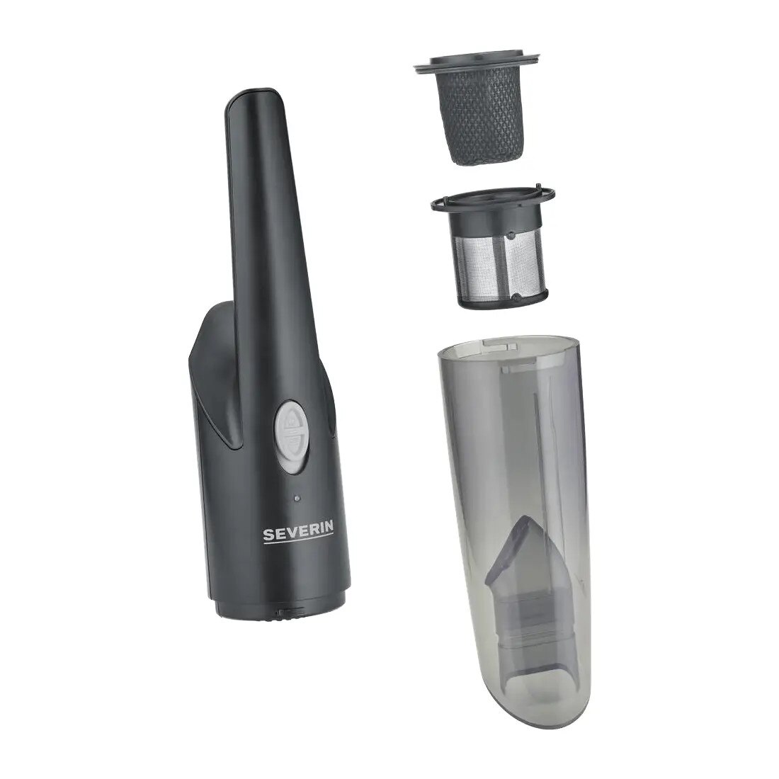Aspirator de mana fara fir Severin, 2 trepte putere, autonomie 25 min, negru, 10.3x46.2x9.1 cm
