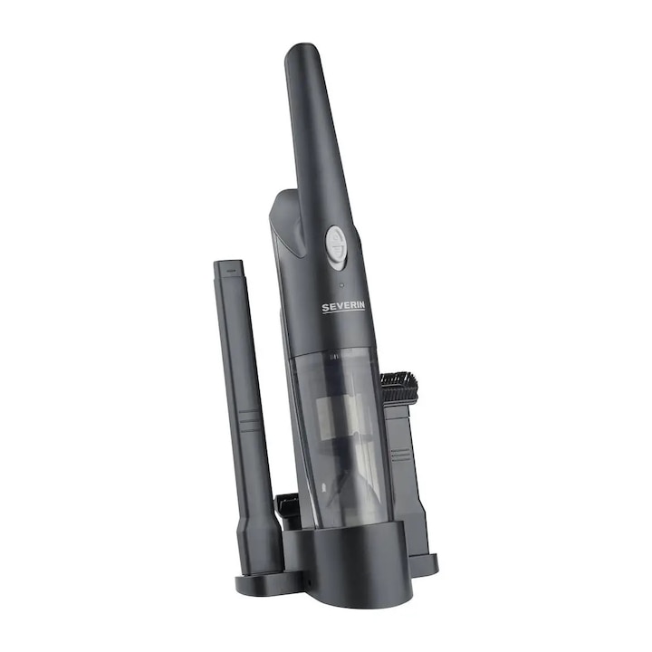 Aspirator de mana fara fir Severin, 2 trepte putere, autonomie 25 min, negru, 10.3x46.2x9.1 cm