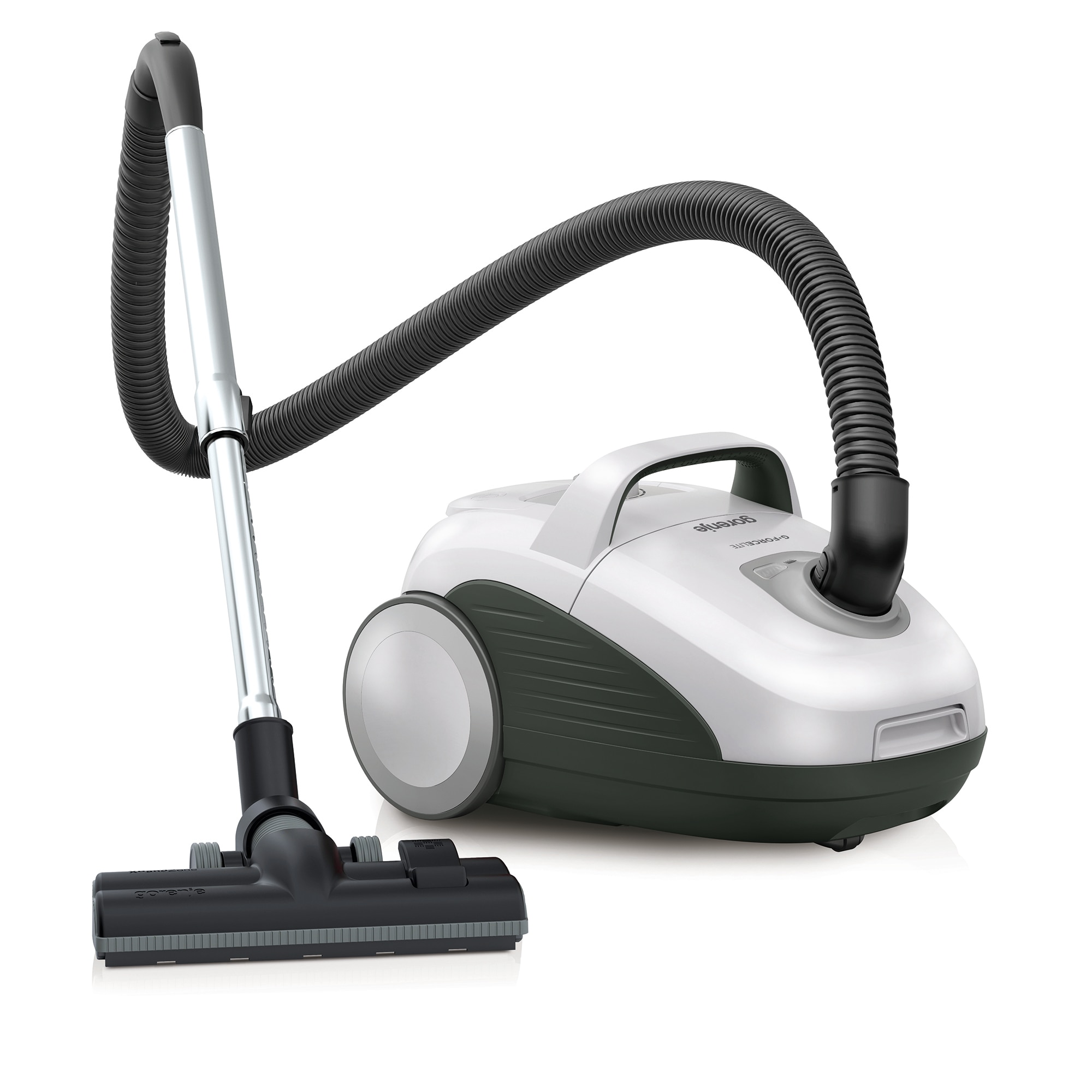 Aspirator cu sac Gorenje VCEA21GLW, 700W, filtru HEPA, capacitate colectare 3L, 3 capete aspirare, perie XpandZone, derulator automat cablu, alb