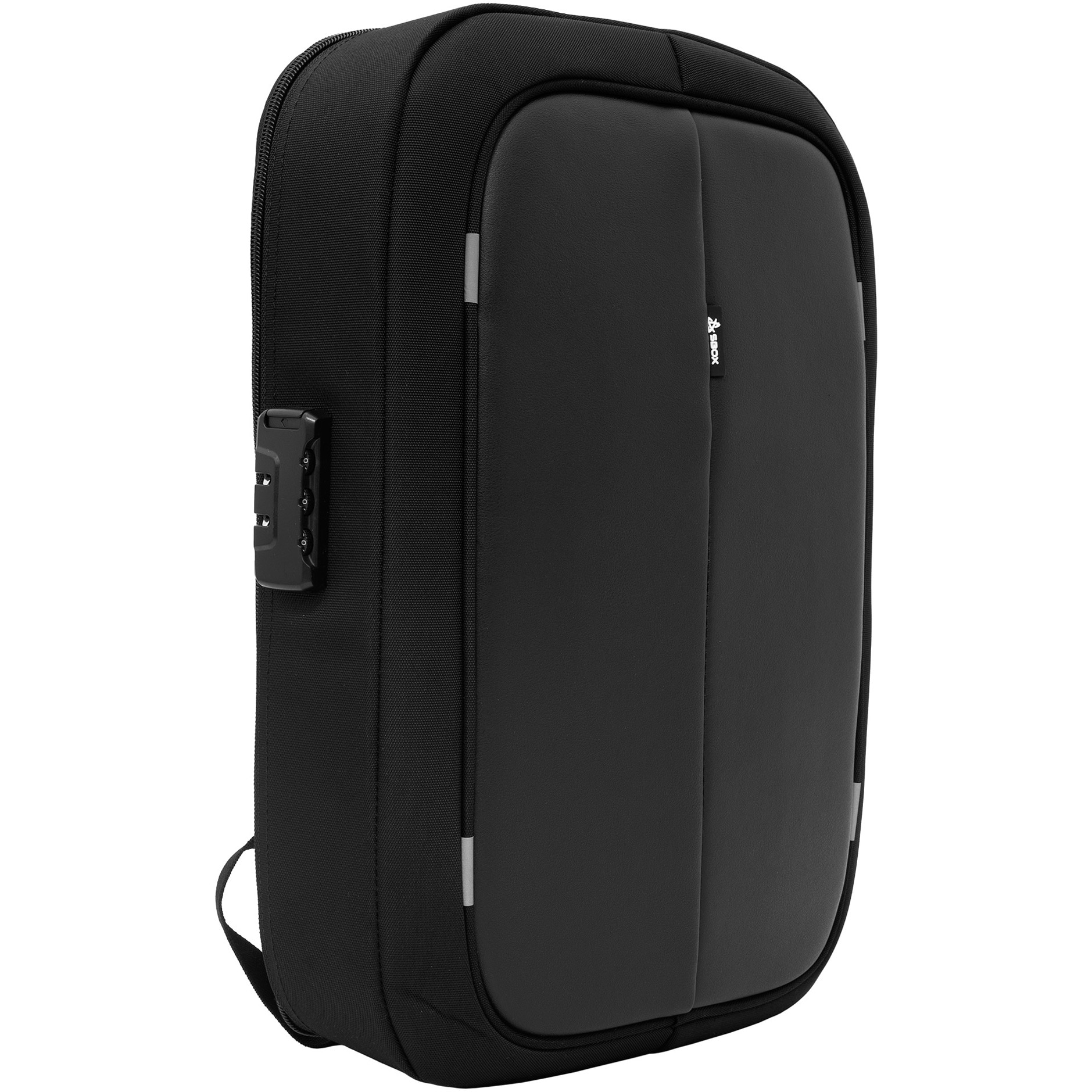 Rucsac Laptop Sbox CASABLANCA, Compartiment Laptop max. 15.6", Anti Theft Buzunar Ascuns pe Spate si Cifru, Spate si Bretele Captusite, Rezistent la apa, Dimensiuni 44 x 31 x 10 cm, Negru