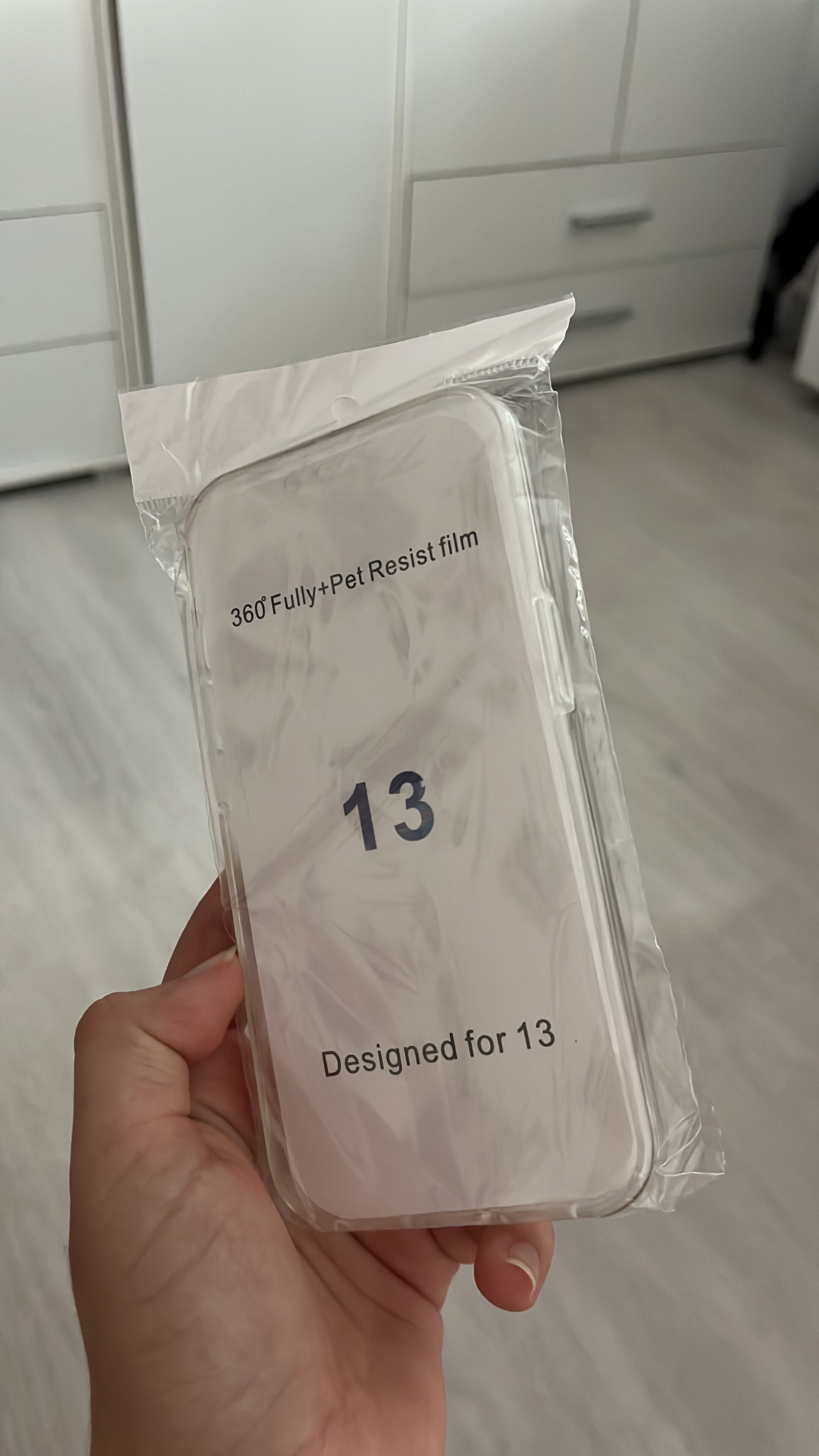 Husa de protectie Flippy 360 grade, PC, TPU cu Folie policarbonat, pentru Apple iPhone 13, Transparent