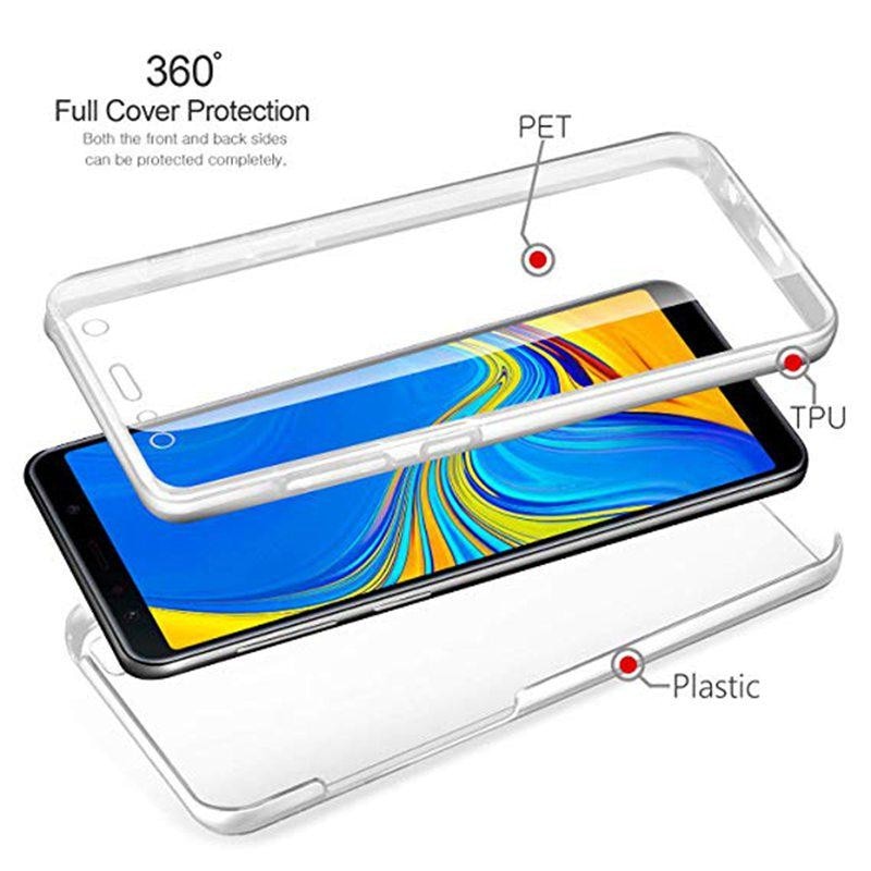 Husa de protectie Flippy 360 grade, PC, TPU cu Folie policarbonat, pentru Apple iPhone 13, Transparent