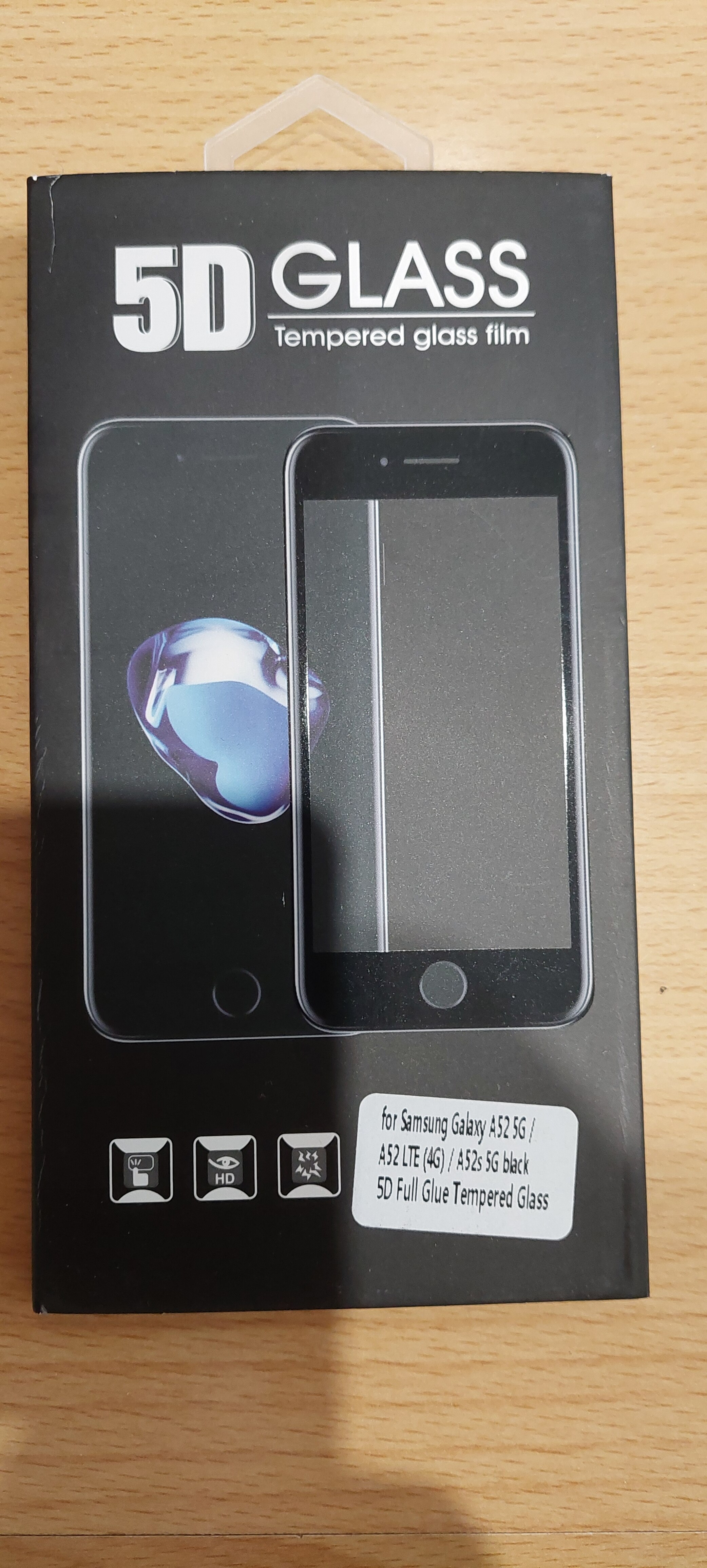 Folie sticla compatibila cu Samsung Galaxy A52, 0.33mm, 9H, 2.5D, Transparent