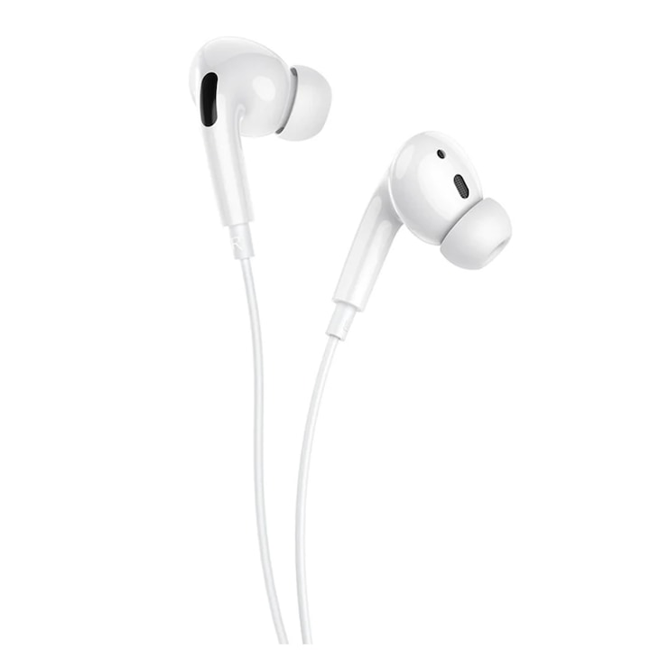 Casti Stereo cu Fir si Microfon, High Quality Standards, Ultra Sound, Jack 3.5, Alb