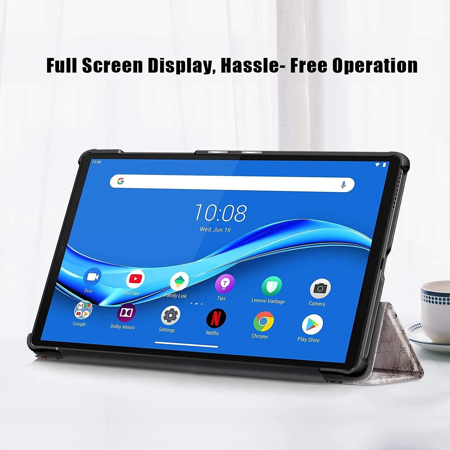 Husa Slim Sigloo, Smart Cover, Trifold, pentru Lenovo Tab M10 Plus 10.6 inch (3rd gen) TB-125F, TB-128F, model Paris