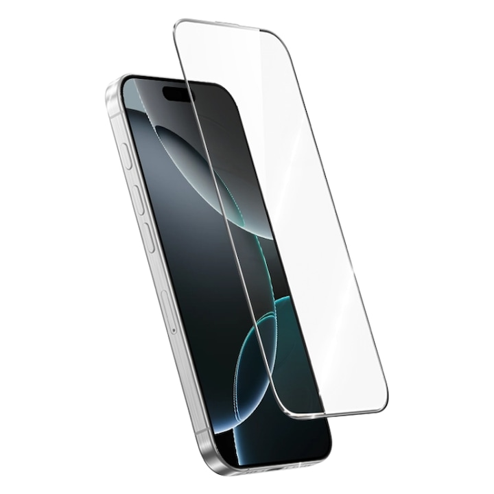Folie Protectie Ecran pentru Apple iPhone 16 Pro Max, 9D Ceramic, Margini negre