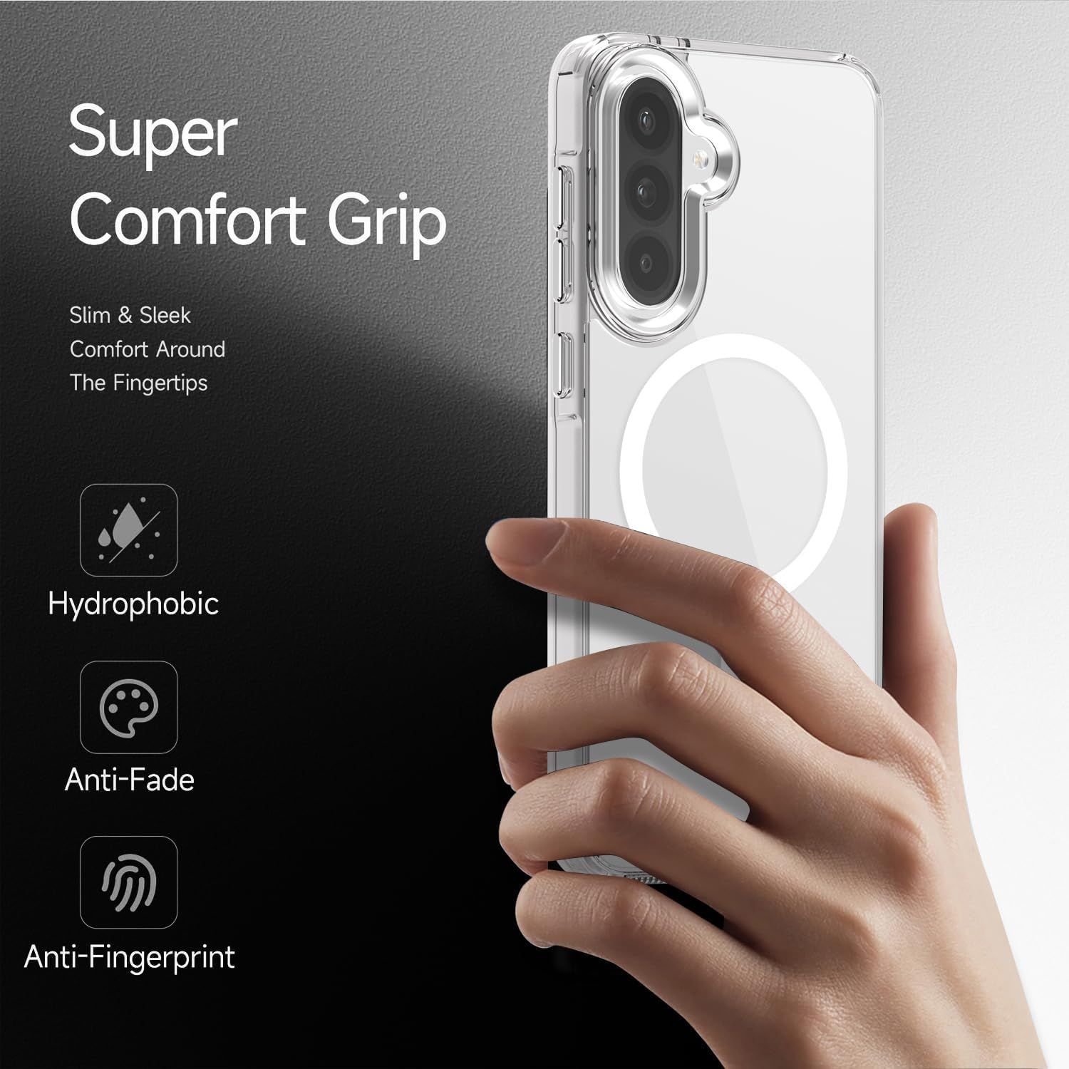 Husa Antisoc pentru Samsung Galaxy A36/A56, SZGULAIKE, Colturi Intarite, Montare Usoara, 6.7", Transparent