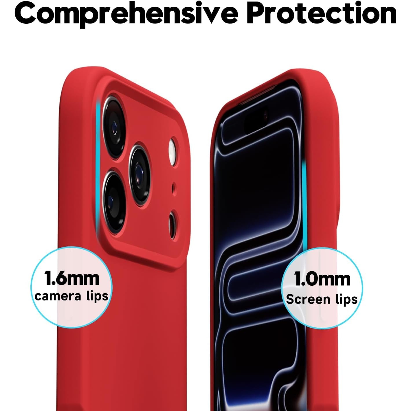 Husa Soft Touch, slim, ALC Mobile, anti soc, compatibila cu IPhone 17 Pro Max, Rosu Tpu