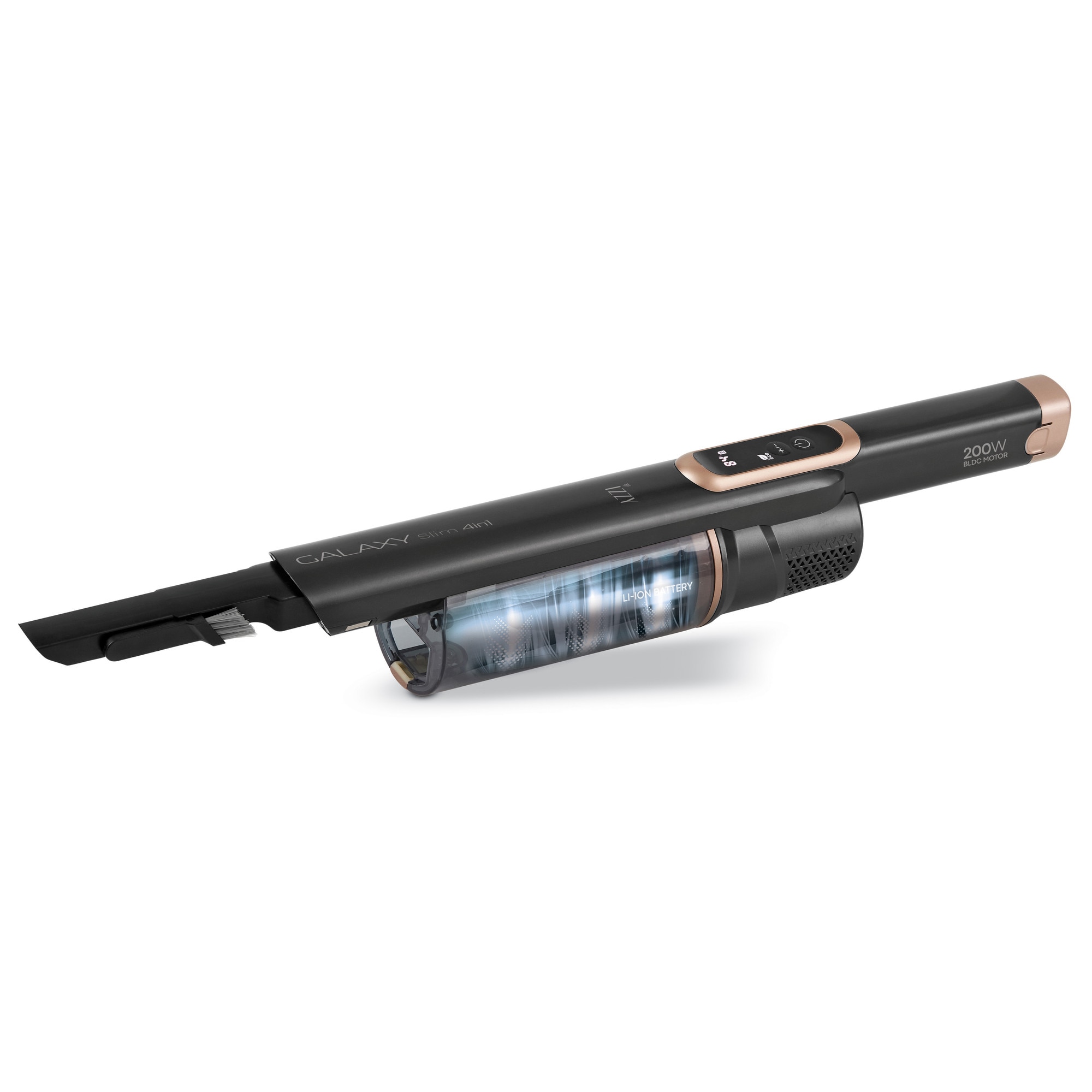 Aspirator de mana G7 14.8V, 2200mAh, Slim 4in1, Matura de mana si Stick, Motor BLDC de 200 W, Autonomie: 35 minute, Capacitate: 500 ml si filtru HEPA detasabil si lavabil