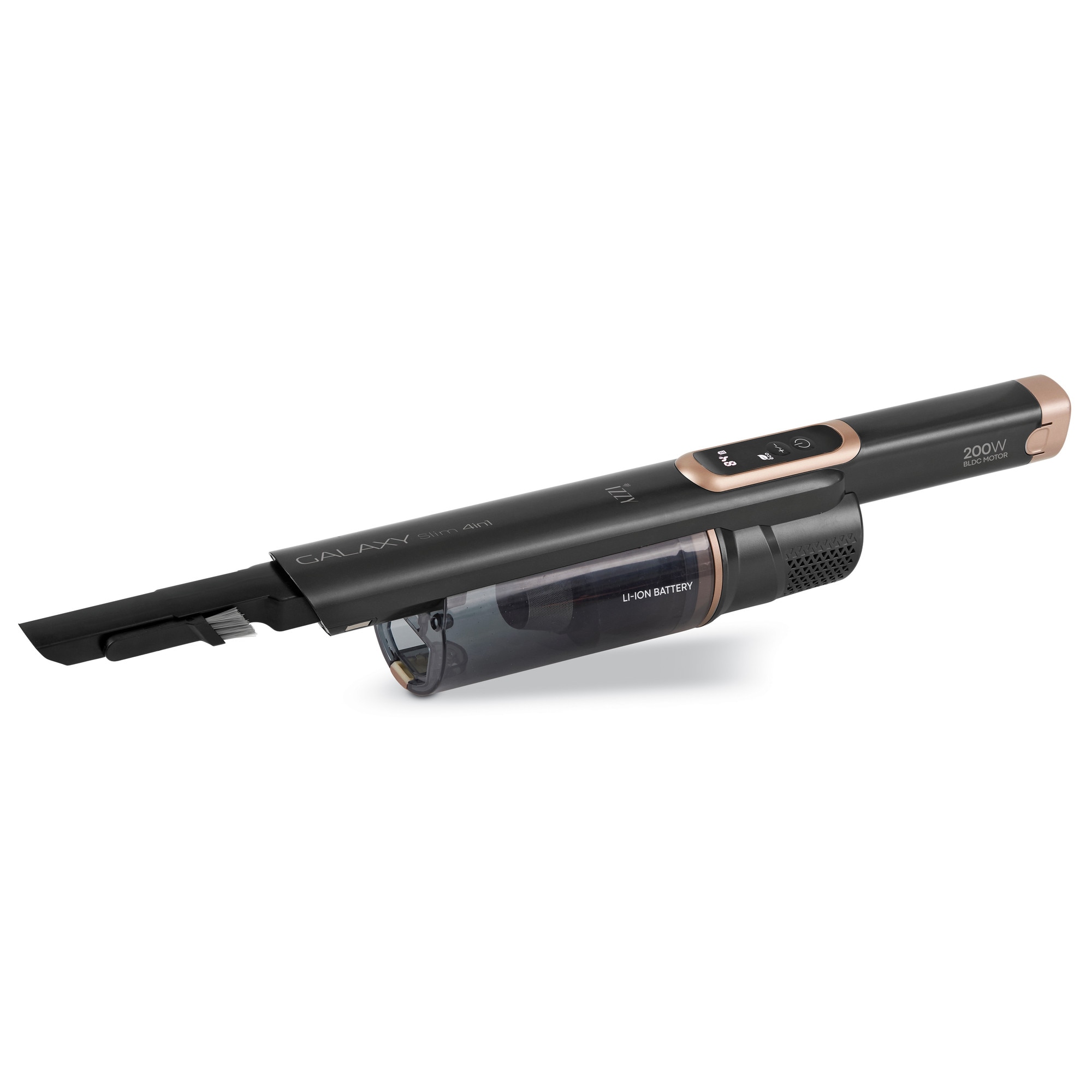 Aspirator de mana G7 14.8V, 2200mAh, Slim 4in1, Matura de mana si Stick, Motor BLDC de 200 W, Autonomie: 35 minute, Capacitate: 500 ml si filtru HEPA detasabil si lavabil
