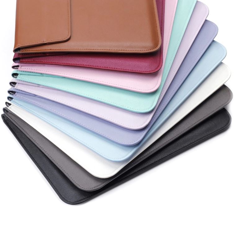 Husa din Piele pentru Macbook Air/Pro, Capac cu Magnet, Ecran 13-14 inch, Roz