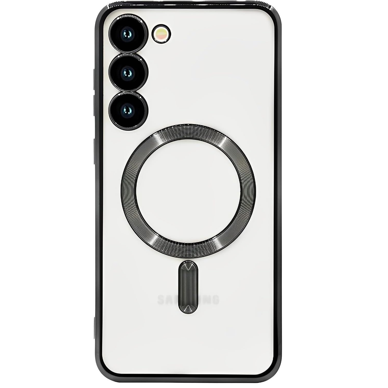 Husa compatibila cu Samsung Galaxy S23 Fe, ALC MOBILE, pentru telefon mobil cu protectie pentru camera, Tehnologie MagSafe, rezistenta la socuri, contur Negru