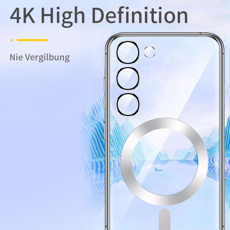 Husa compatibila cu Samsung Galaxy S23 Fe, ALC MOBILE, pentru telefon mobil cu protectie pentru camera, Tehnologie MagSafe, rezistenta la socuri, contur Negru