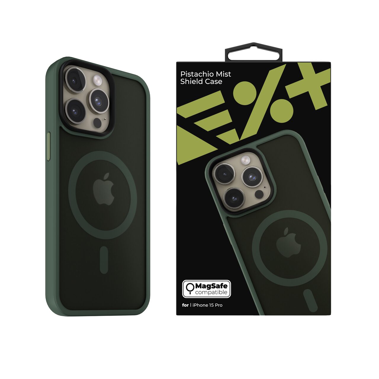 Husa de protectie Next One Mist Shield Case pentru iPhone 15 Pro Max, MagSafe Compatible, Pistachio