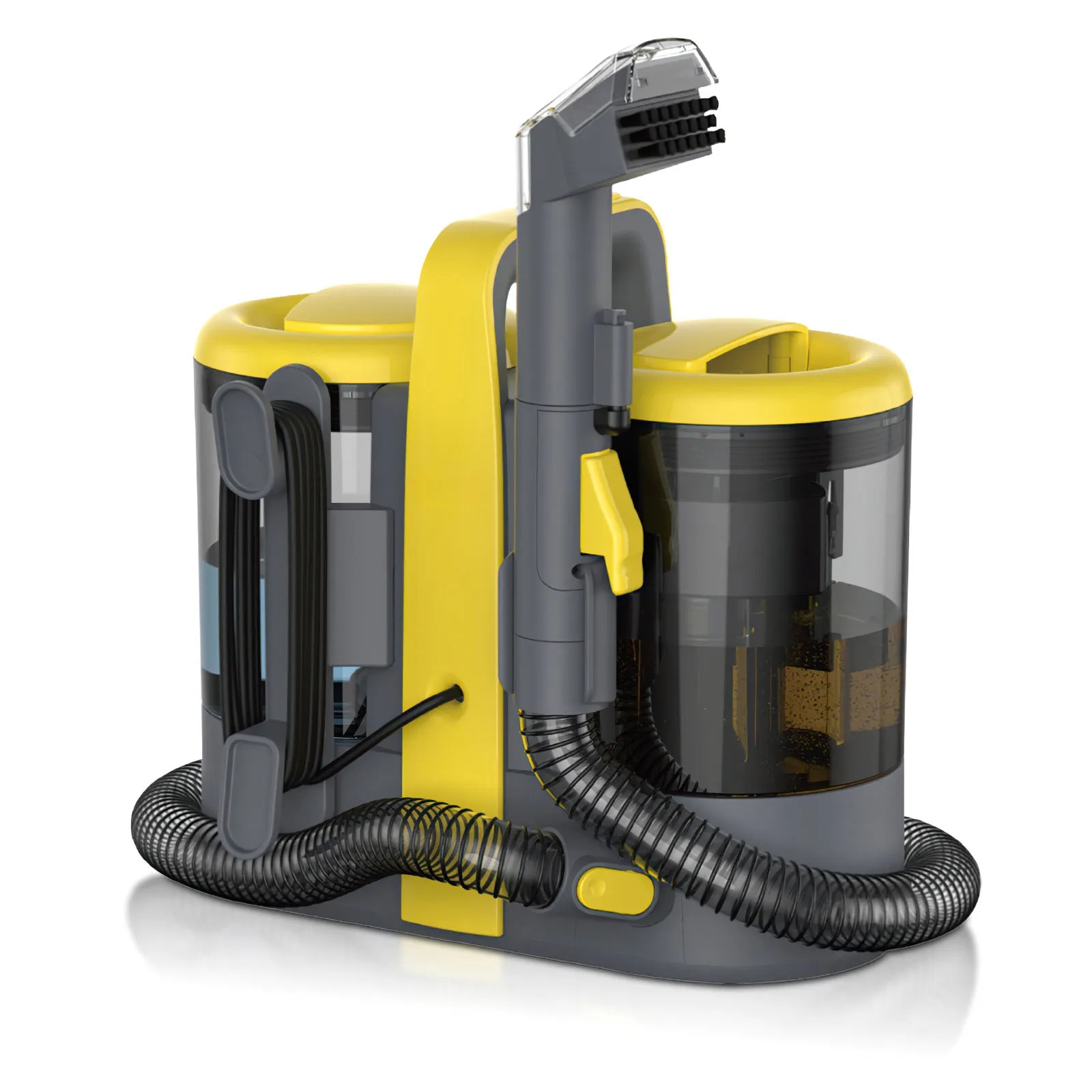 Masina portabila de curatat covoare cu pulverizare prin aspirare, 600W, 11KPa, galbena
