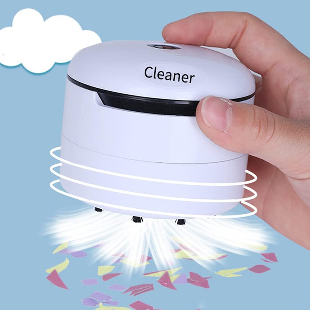 Aspirator Portabil FONIX DeskClean Mini Line, Compact, Alb, Funcționare pe Baterii