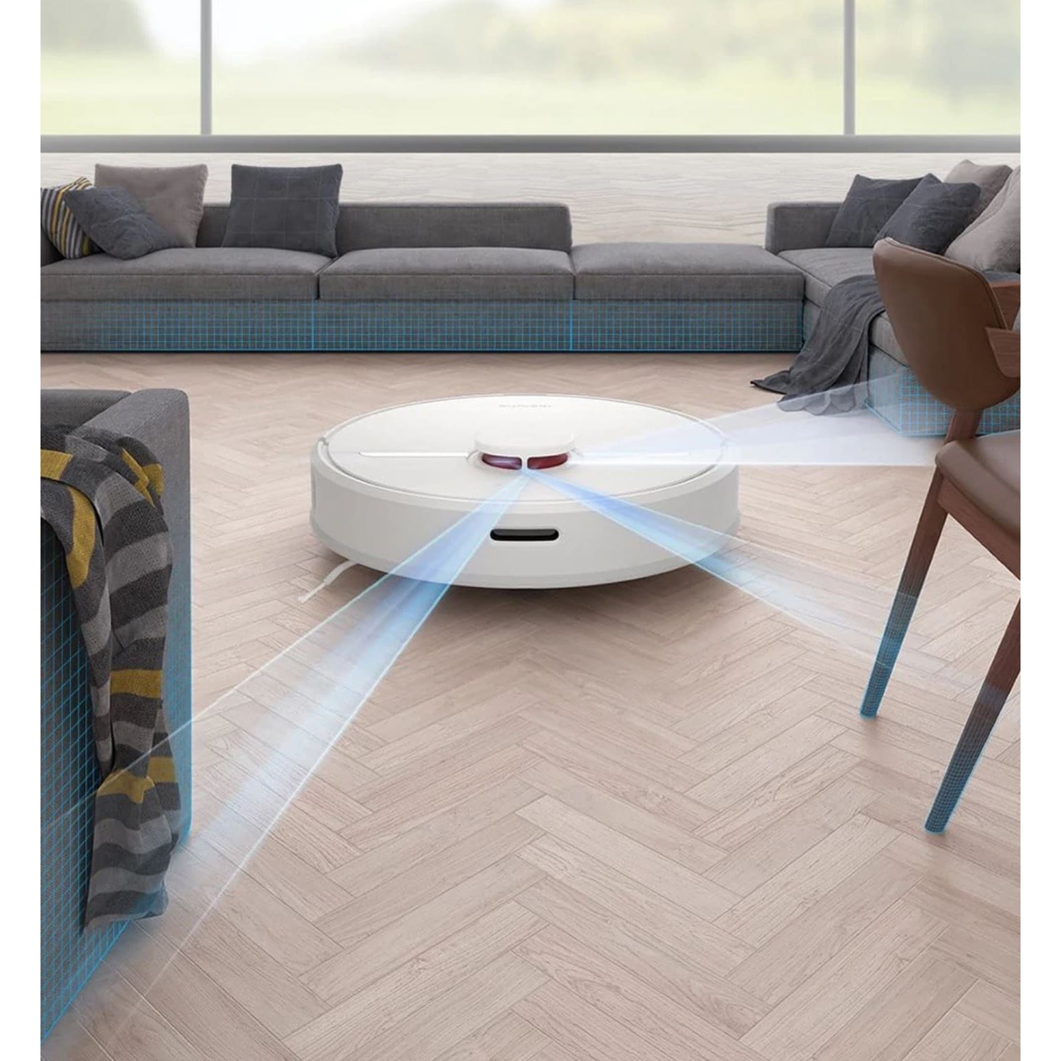 Aspirator robot DREAME D9 Floor Mopping Robot, 40 W, control prin aplicatie Mi Home, compatibil cu Amazon Alexa, autonomie 150 minute, laser LDS 3.0