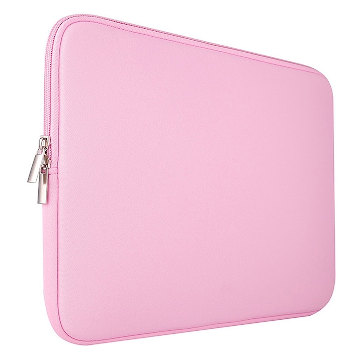 Husa laptop, Hurtel, Poliuretan, 15.6", Roz