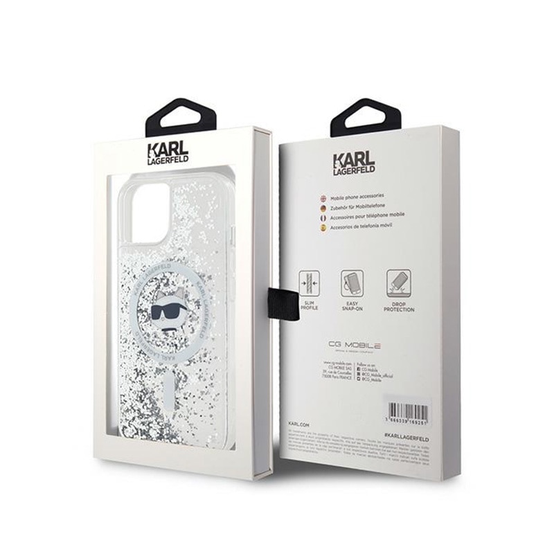 Husa de protectie pentru iPhone 13/14/15, Karl Lagerfeld, TPU, Transparent