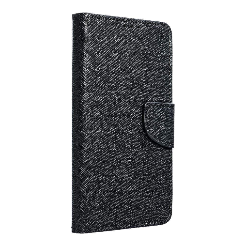 Husa telefon compatibilă Xiaomi Redmi Note 14 5G, tip carte, cu ramă din silicon, cu suport pentru carduri bancare, cu închidere magnetică, negru, Fancy