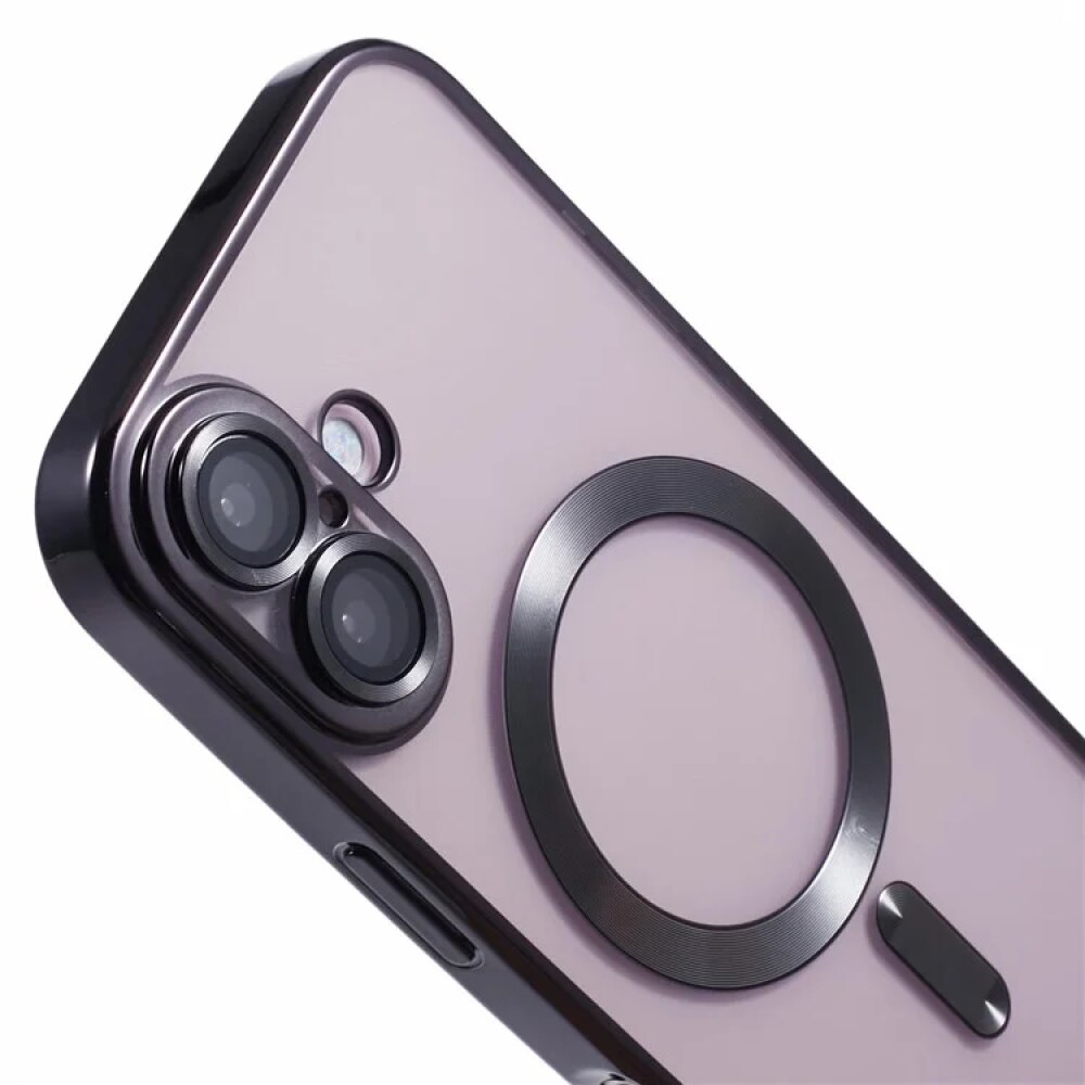 Husa compatibila cu Samsung Galaxy A06, ALC MOBILE, pentru telefon mobil cu protectie pentru camera, Tehnologie MagSafe, rezistenta la socuri, contur Negru