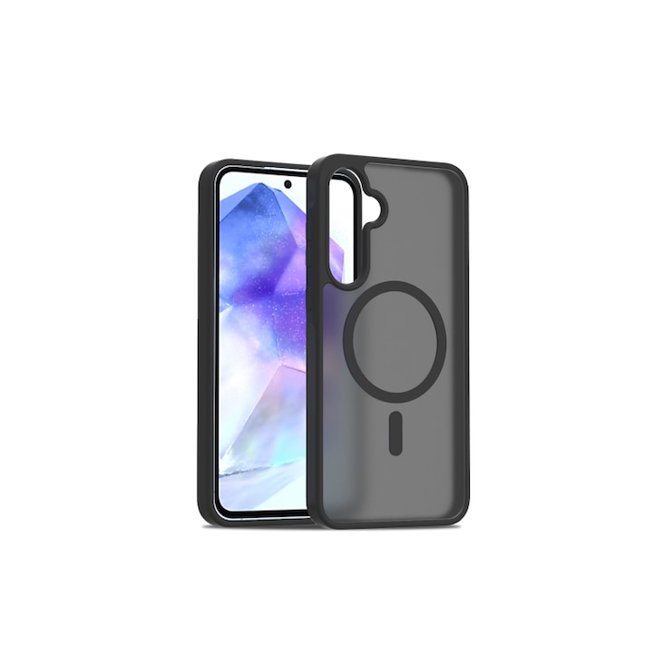 Carcasa magnetica pentru Samsung Galaxy A16/A17/A26 5G, antichoc, rezistenta la zgarieturi, negru, dimensiuni 18x9, 5x2cm