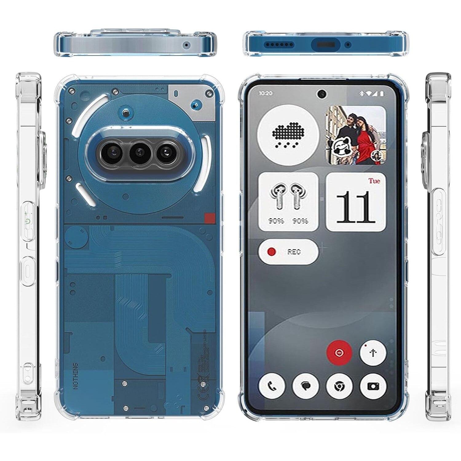 Husa protectie Mat-Tech compatibila cu Nothing Phone 3a, Protectie Camera, Colturi anti-soc, Decupaje Precise, Rezistenta la impact, Transparenta