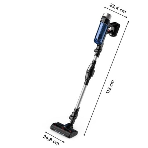 Aspirator vertical Rowenta X-Force Flex 9.60 Aqua RH20C0WO, 0.4 L, 250 W, Gri/Albastru