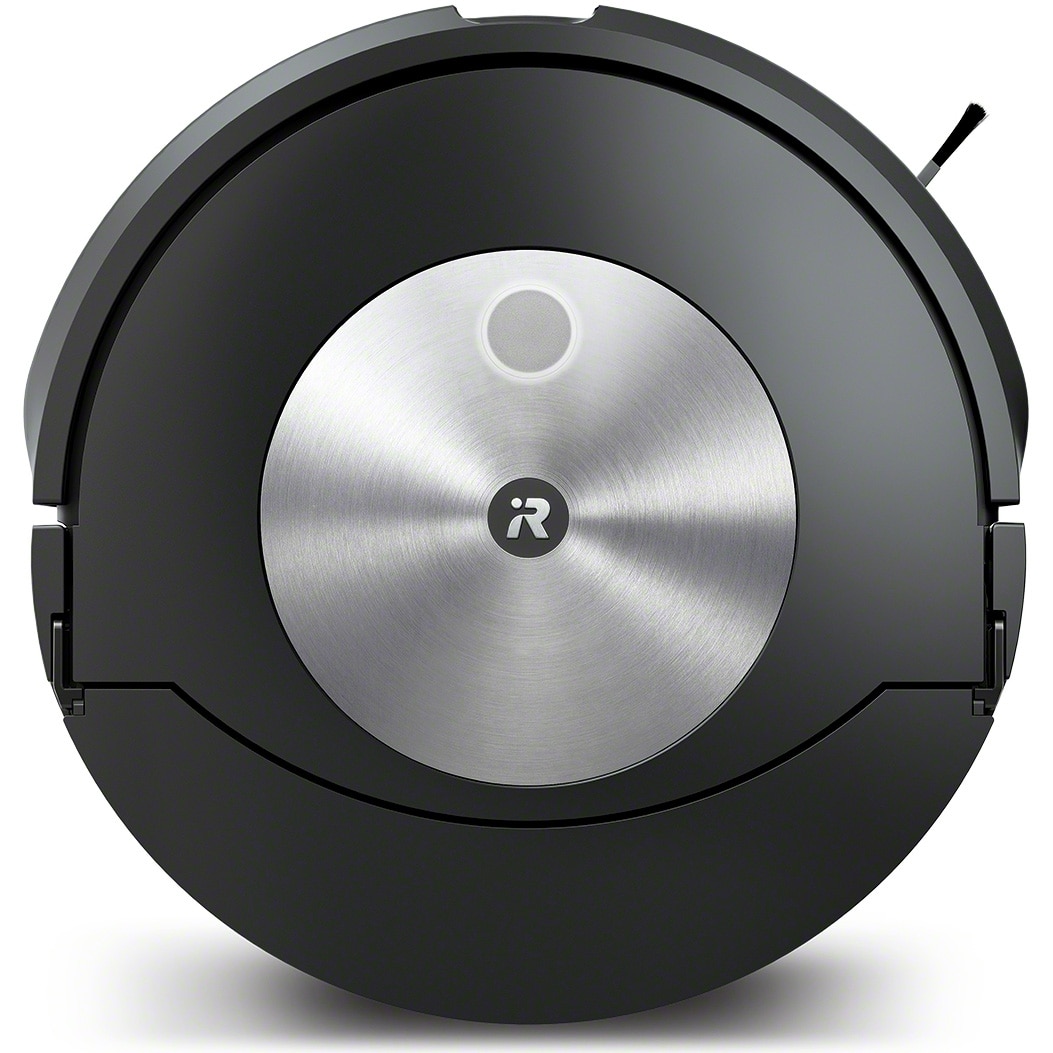 Robot aspirator cu mop+baza descarcare iRobot Roomba Combo j7+ c7558, 26Wh, camera frontala, evita obstacole, aplicatie, 10 harti, bariere virtuale, golire automata, WiFi, Alexa&Google, senzori scari, gri