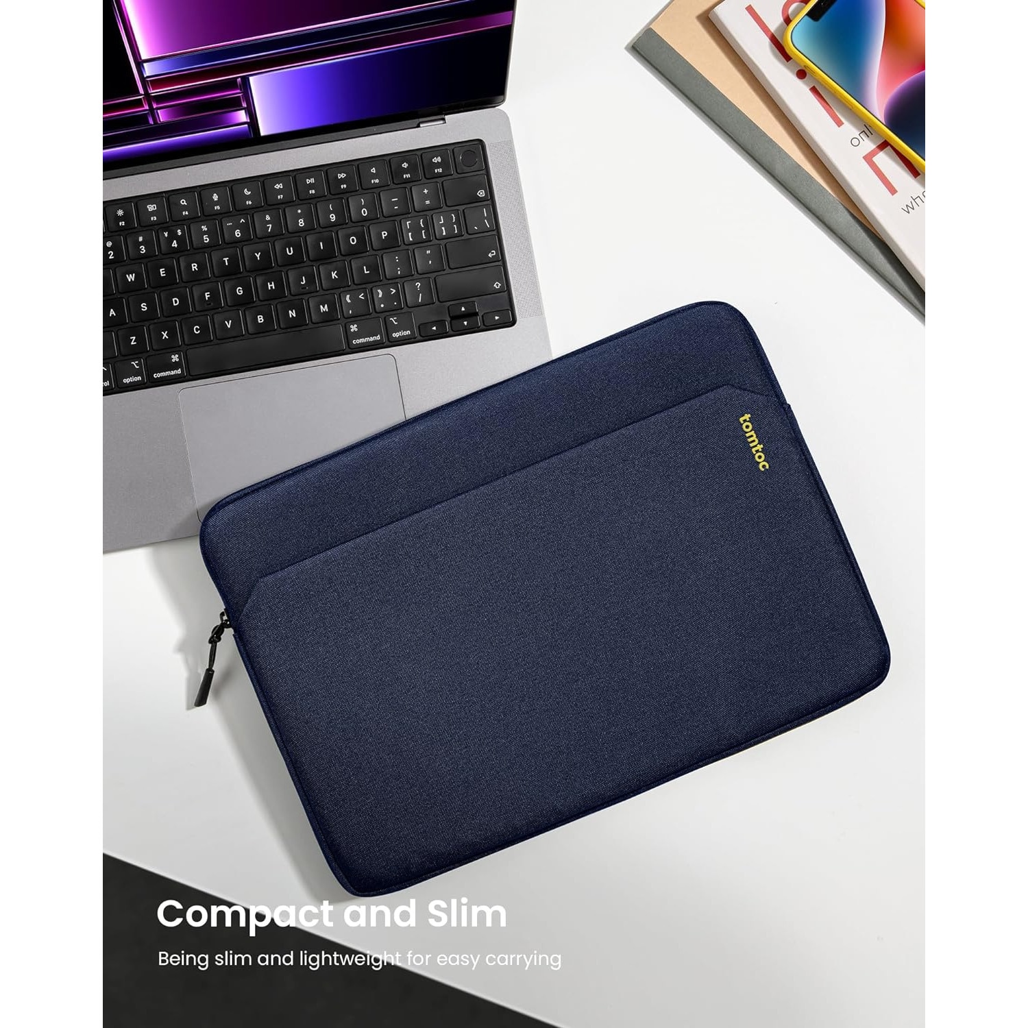 Husa, A18, pentru laptop de 15 inchi, TomToc, albastru