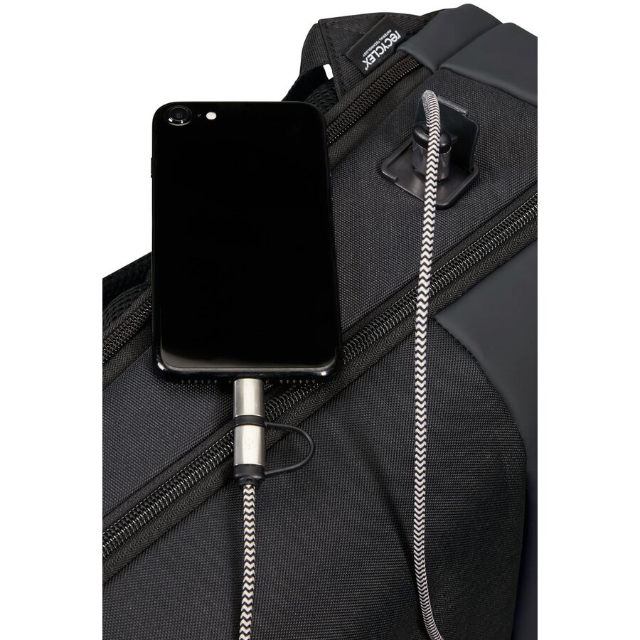 Rucsac laptop StackD Biz, Samsonite, Poliester/Poliuretan, 15.6 inch, Negru