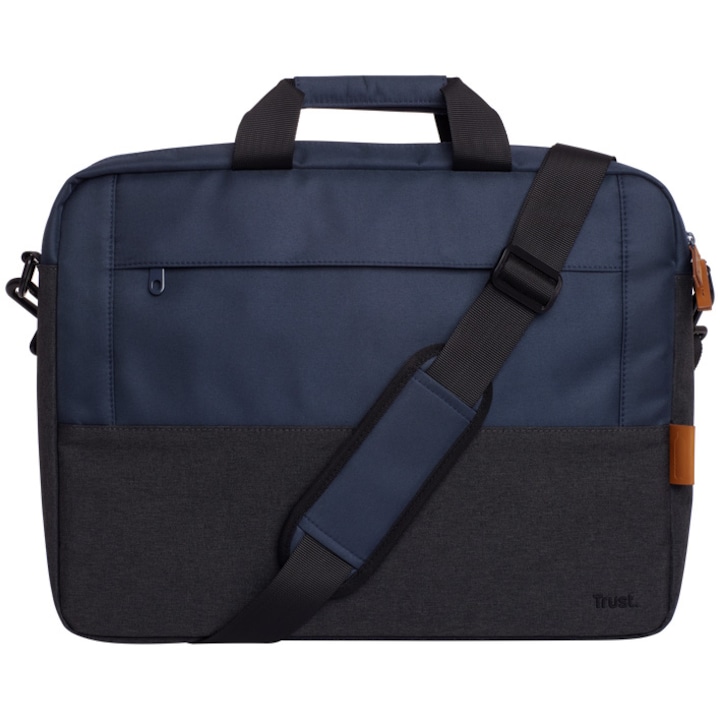 Geanta pentru laptop, Trust, Poliester, 16inch, Albastru/Negru