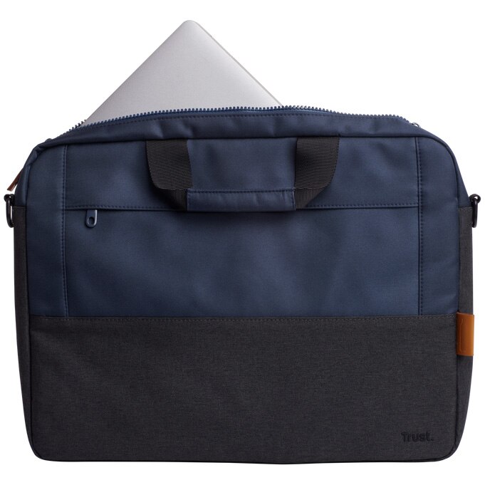 Geanta pentru laptop, Trust, Poliester, 16inch, Albastru/Negru