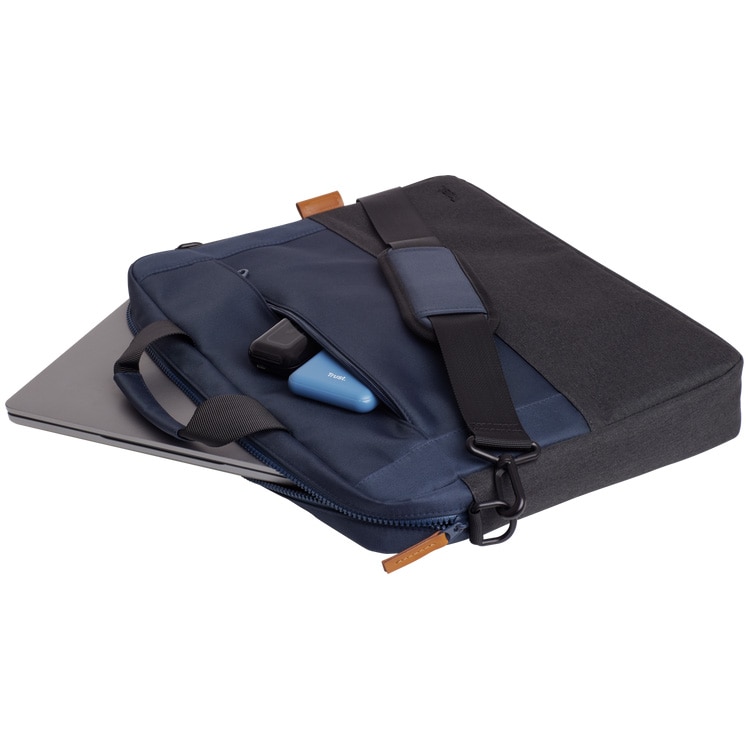 Geanta pentru laptop, Trust, Poliester, 16inch, Albastru/Negru