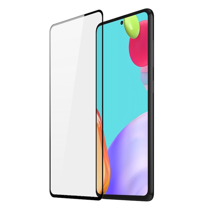 Folie de Sticla Compatibil cu Samsung Galaxy A52 5G/4G - Acoperire completa ecran, Margini negre