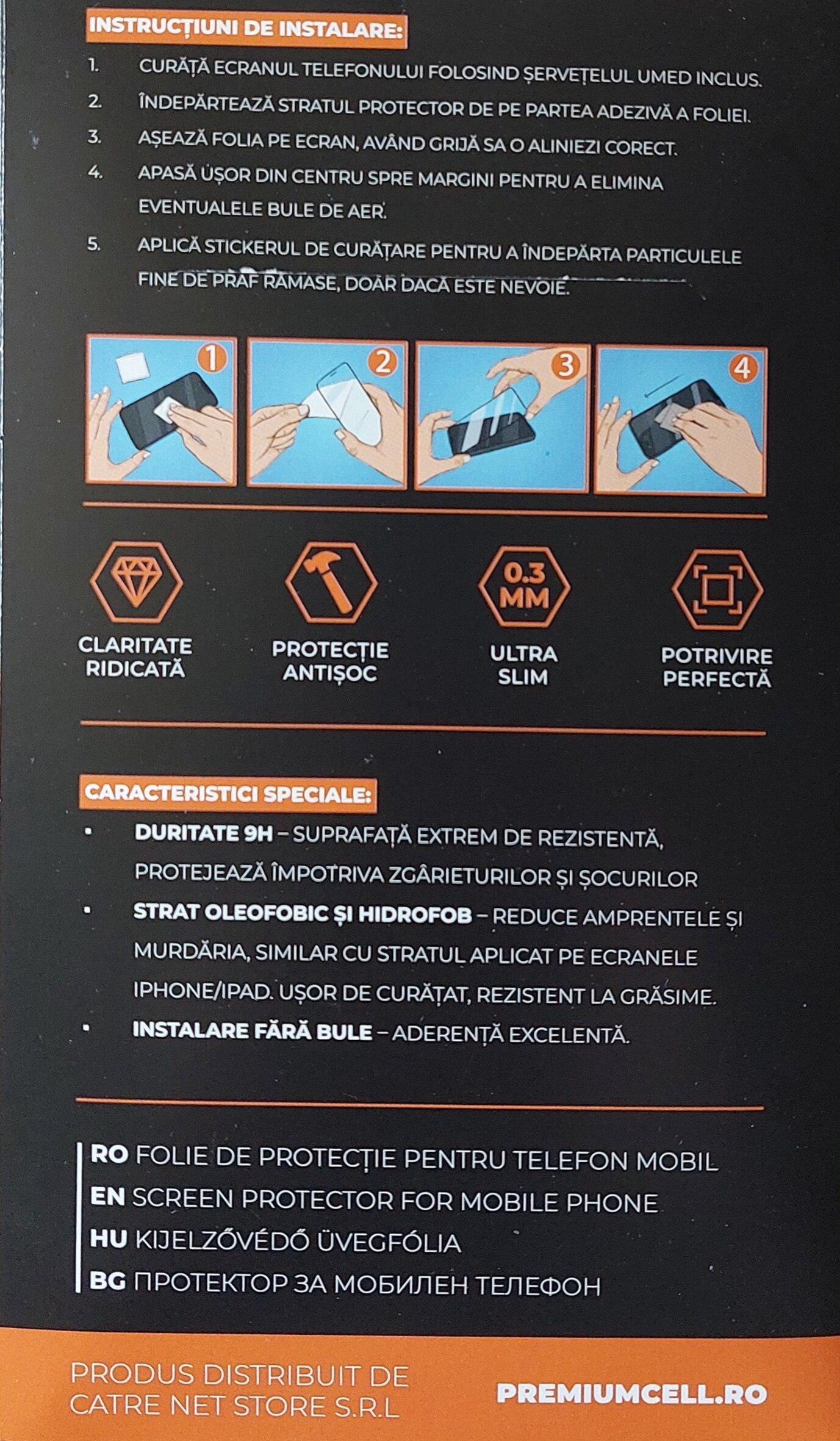 Folie de Sticla Compatibil cu Samsung Galaxy A52 5G/4G - Acoperire completa ecran, Margini negre