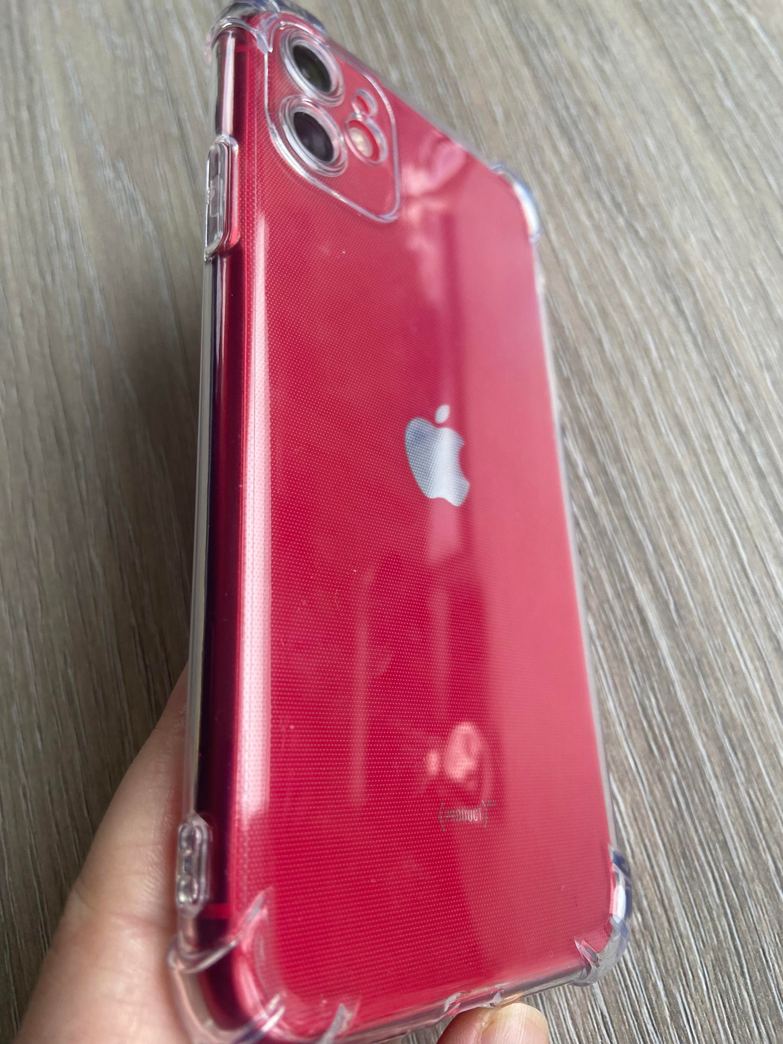 Husa compatibila cu iPhone 11, Anti-Shock, Silicon Transparent, Cu Protectie Camera, BzStore
