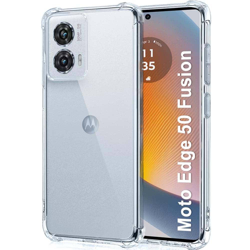 Husa Pentru Telefon, compatibila cu Motorola Moto Edge 50 Fusion, Protectie antisoc, Silicon Ultra Slim High Tech, Crystal Clear