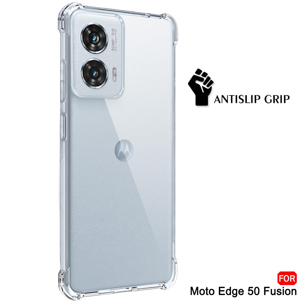 Husa Pentru Telefon, compatibila cu Motorola Moto Edge 50 Fusion, Protectie antisoc, Silicon Ultra Slim High Tech, Crystal Clear