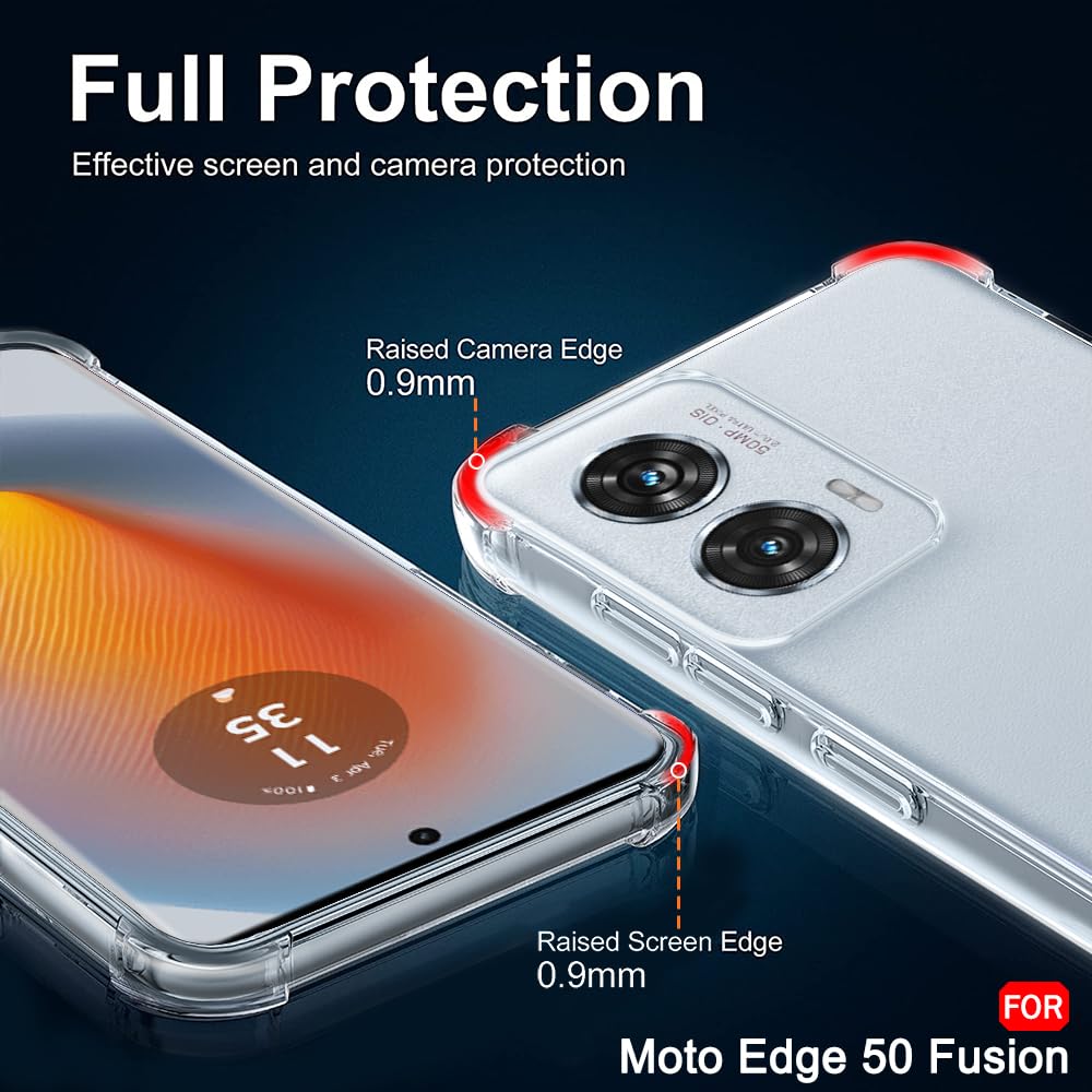 Husa Pentru Telefon, compatibila cu Motorola Moto Edge 50 Fusion, Protectie antisoc, Silicon Ultra Slim High Tech, Crystal Clear