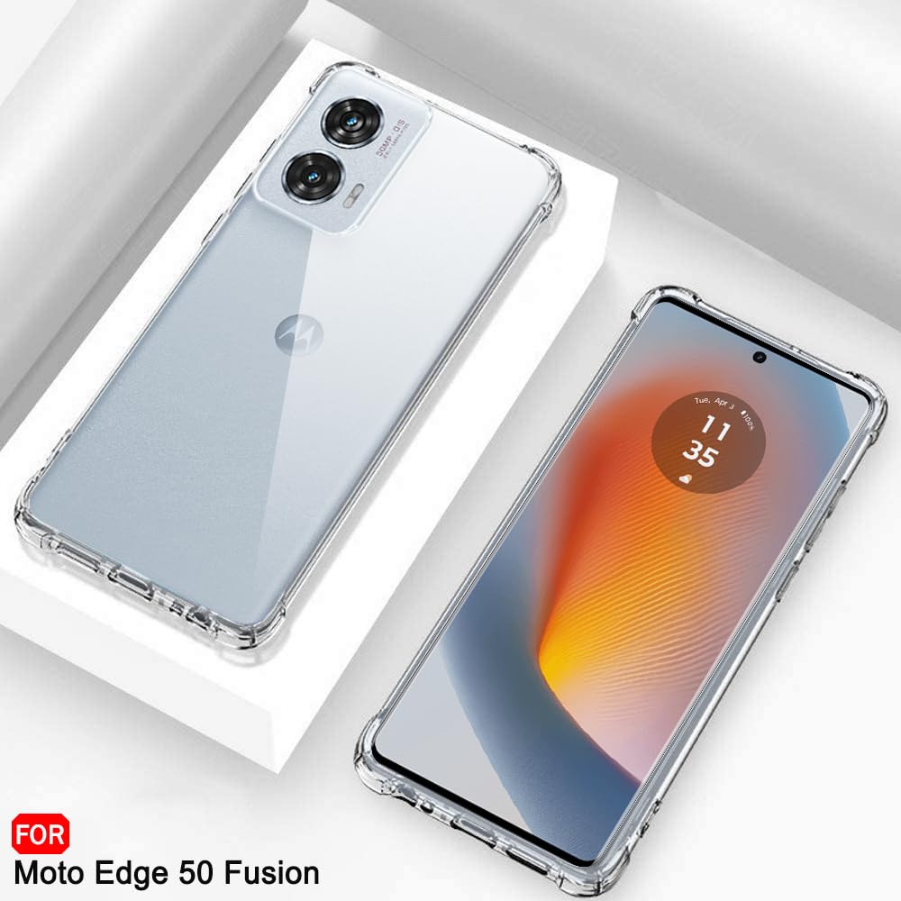 Husa Pentru Telefon, compatibila cu Motorola Moto Edge 50 Fusion, Protectie antisoc, Silicon Ultra Slim High Tech, Crystal Clear