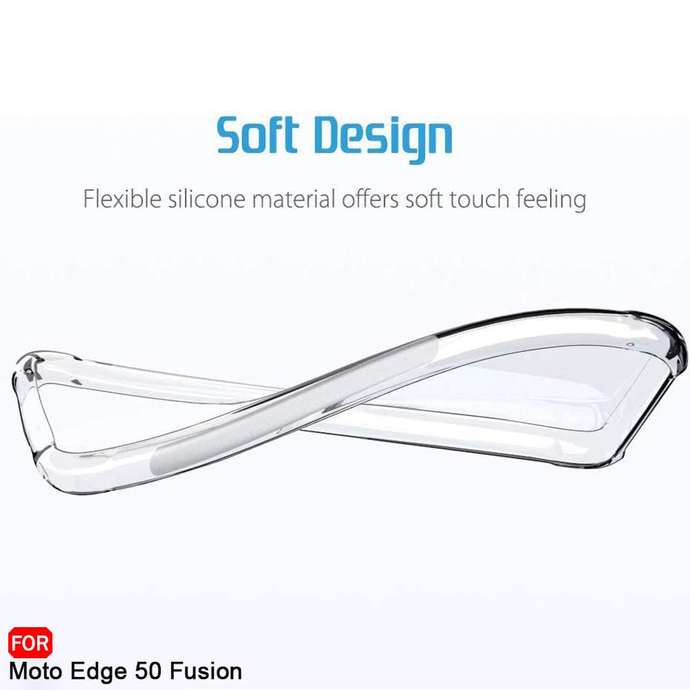 Husa Pentru Telefon, compatibila cu Motorola Moto Edge 50 Fusion, Protectie antisoc, Silicon Ultra Slim High Tech, Crystal Clear