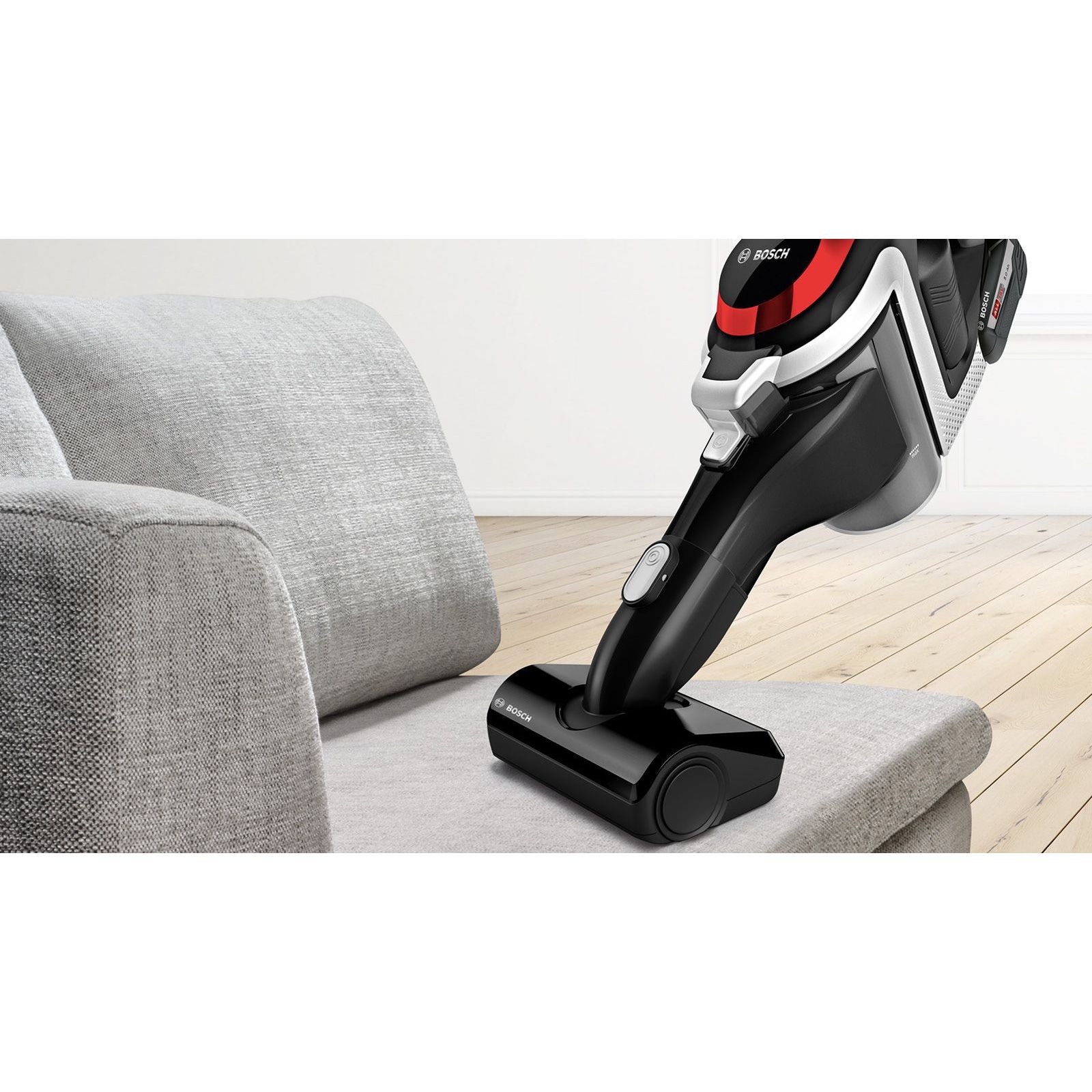 Aspirator vertical 2 in 1 Bosch Unlimited Serie 8 BSS81POW, 18 V Li-ion, Autonomie 35 minute, 2.54 kWh/an, Sistem Pro Power, Motor Digital Spin, Negru